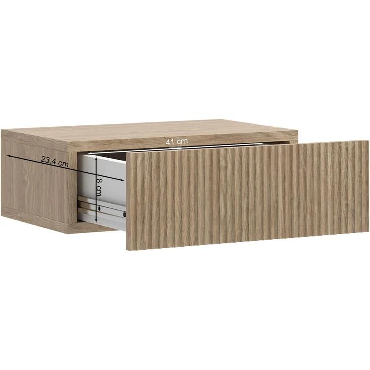 Selsey 'Nolie' Nachtkonsole mit Schublade, Eichenholzoptik, ca. 17 x 50 x 32 cm – Bild 6