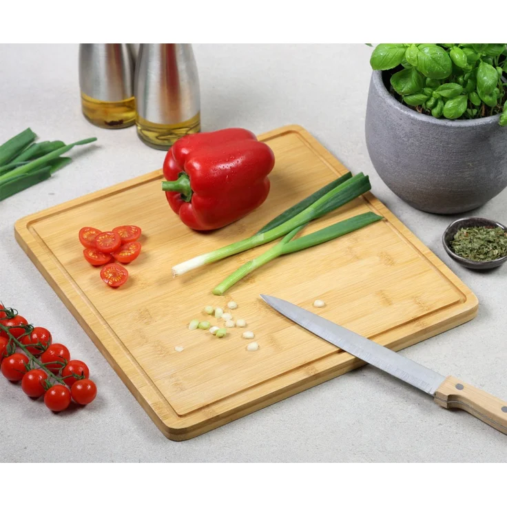 KESPER 58467 Pizza Schneidebrett 33 x 33 x 1,6 cm aus Bambus – Bild 5