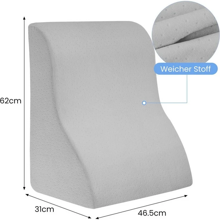 Youyijia Kopfkissen + Topper Mit Memory Schaum Keilkissen Bett Lesekissen Ergonomisches Keilkissen – Bild 3
