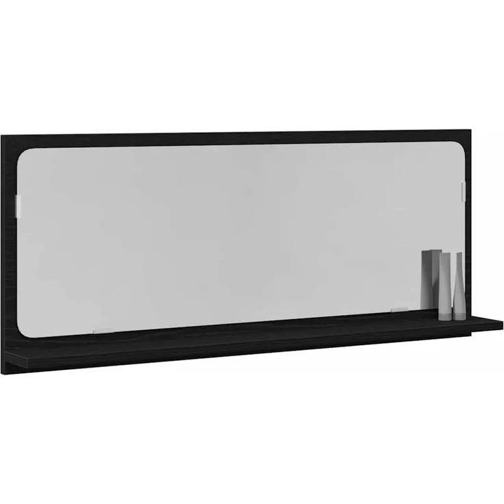 vidaXL Spiegelablage mit Regal Schwarz Eichen-Optik 90 x 10,5 x 37 cm 862528 – Bild 3