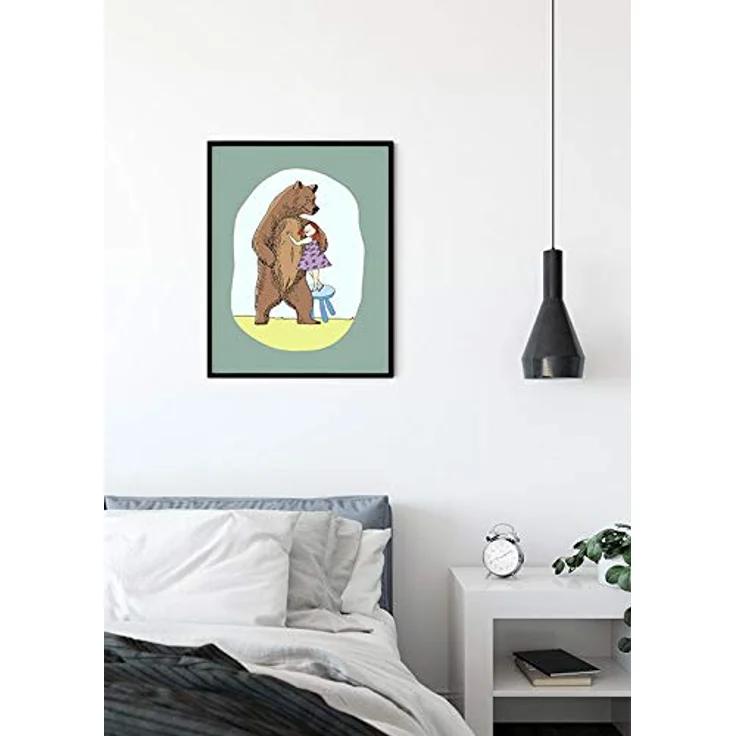 Komar Wandbild Lili and Bear, Poster ohne Rahmen, 50 x 70 cm, Premium Fotopapier, lichtbeständige Farben, für Kinderzimmer und Wohnzimmer – Bild 3