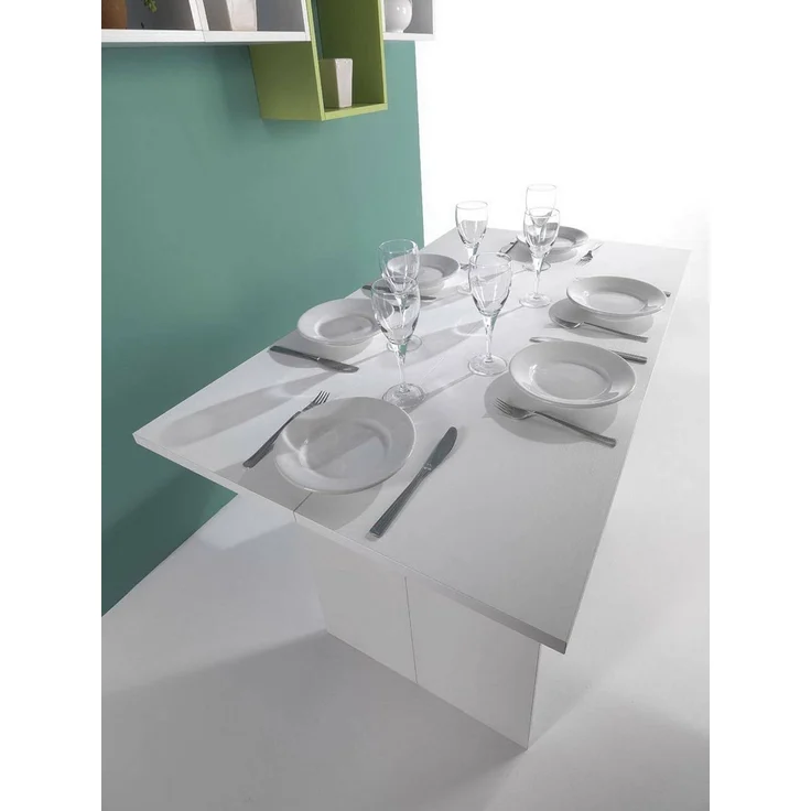 Dmora - Ausziehbare Konsole Lavanda, Esstisch mit Klappöffnung, ausziehbare Mehrzweckkonsole, 100 % Made in Italy, 120 x 70 x 75 cm, Weiß, – Bild 4