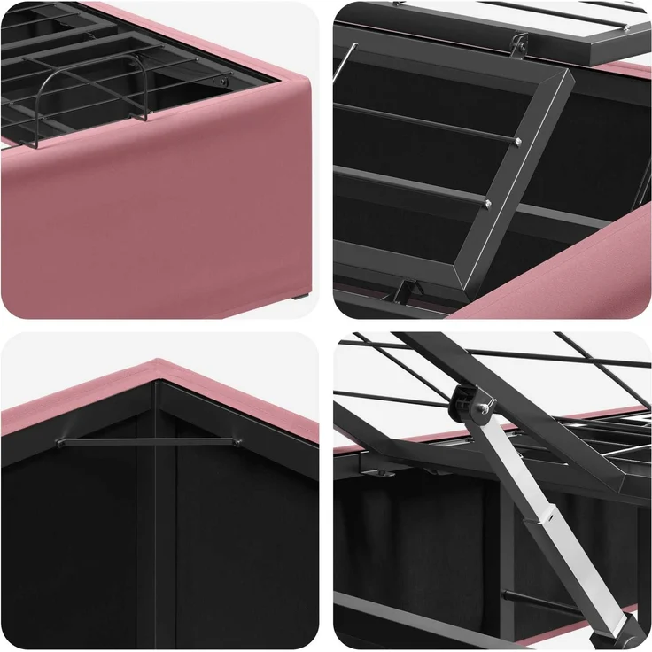 vidaXL Elektrisch verstellbares Bettgestell Rosa 200 x 70 x 33,5 cm 42037270 – Bild 8