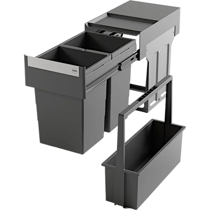 Hailo Abfallsammler 3666901 m Tragekorb dunkelgrau