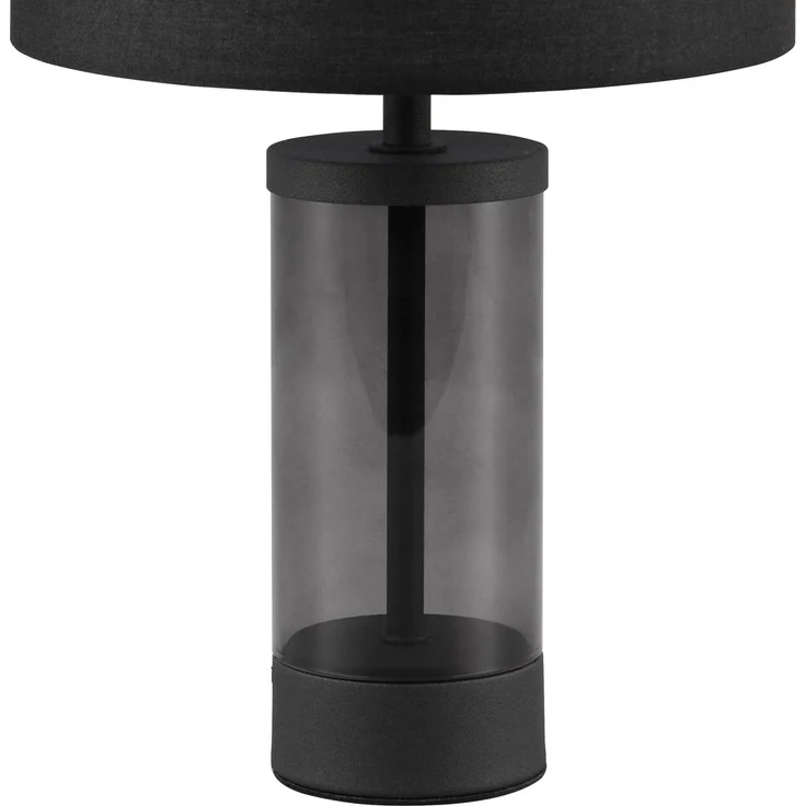 Trio Leuchten Tischleuchte Grazia E14, schwarz, Metall/Glas – Bild 6