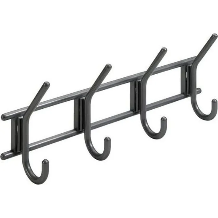 Hettich Garderobenhaken 4 Haken 37,0 x 15,0 x 7,0 cm anthrazit