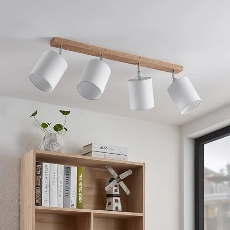 Lindby Deckenstrahler Imarin, Holz IP20, 4 x 15 W LED – Bild 3