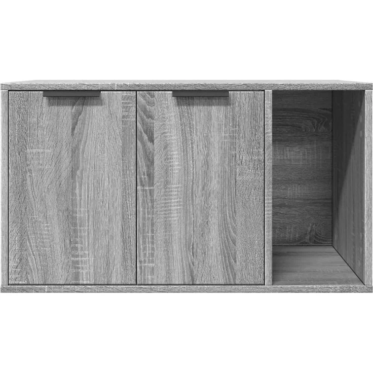 vidaXL Katzenklo Grau Sonoma 80x50x45 cm Holzwerkstoff 857738 – Bild 5