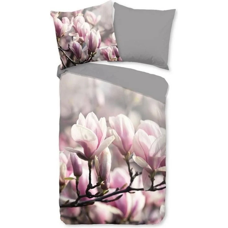 good morning Bettwäsche Baumwolle, Renforcé, 2 teilig, Magnolien, Ast, Blüten – Bild 4