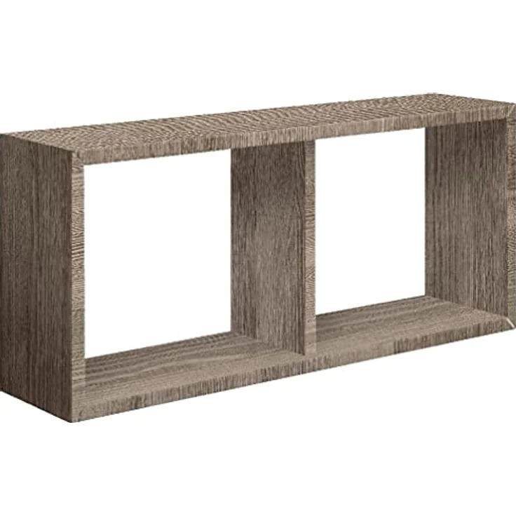 Homemania Wandregal Morgana für Wohnzimmer, Schlafzimmer, Büro, MDF, Eichenholz, 70 x 30 x 15,5 cm, Eiche Mokka, 70 X 30 X 15.5 – Bild 2