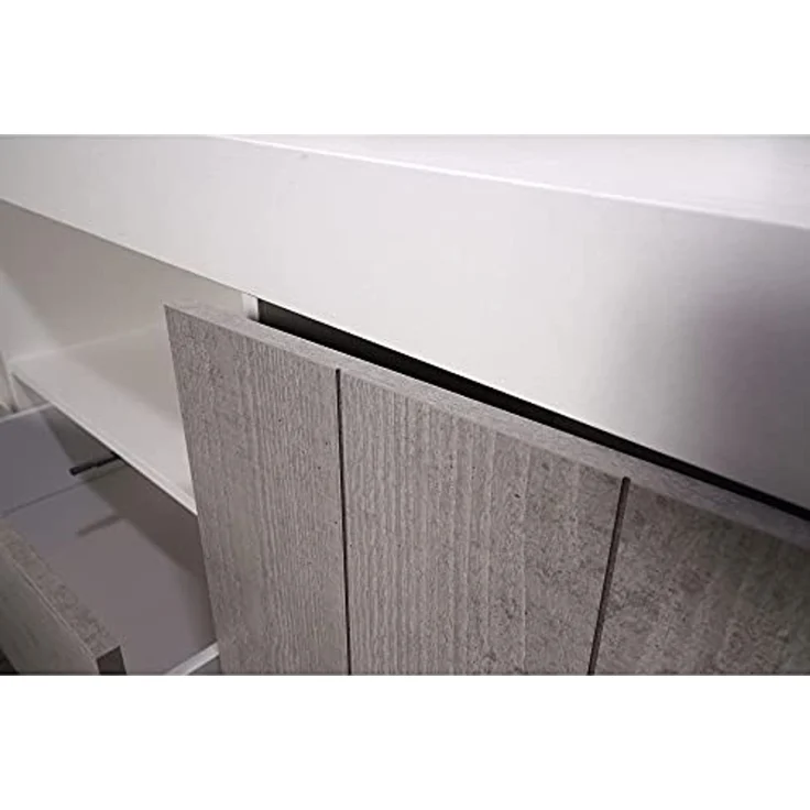 Talamo Italia - Einzelbett Claire, Bettkasten mit Stoffbezug, 100 % Made in Italy, Öffnung vorne, inklusive Matratze 90x200 cm, Blau – Bild 7