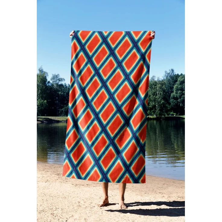 Mijolnir 'Red Boxes 90' Strandtuch, Mehrfarbig, 90 x 150 cm – Bild 2