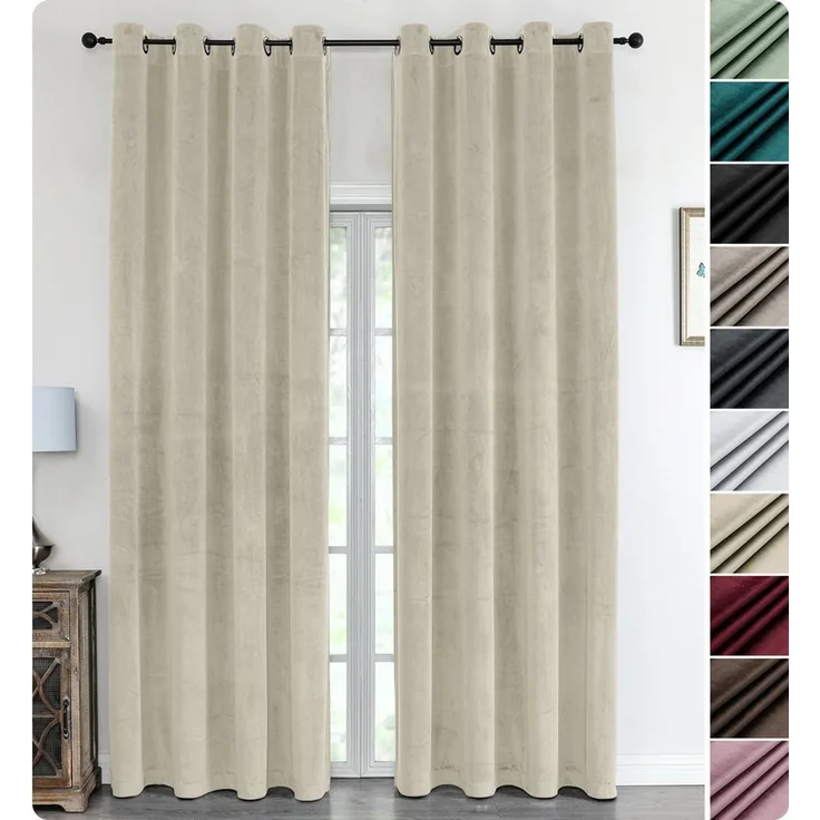 Beautex Verdunkelungsvorhang Samt Vorhang Ösen Gardine Velvet blickdicht abdunkelnd (1 St), Ösen, abdunkelnd