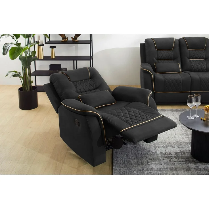Jockenhöfer Gruppe Sessel Nevada, B: 98 cm, Sitzhöhe: 52 cm, Liegefunktion durch halbautomatische Relaxfunktion, TTFK-Polsterung – Bild 2