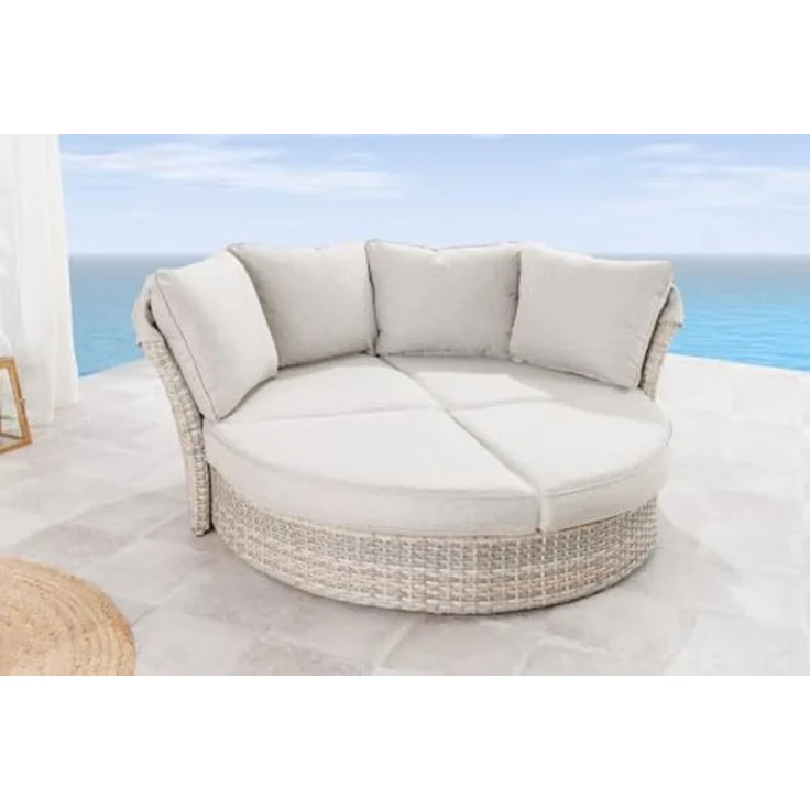 riess-ambiente Loungebett SEATTLE 195cm taupe, Einzelartikel 1 Teile, Garten · Sonneninsel · Outdoor · drehbar – Bild 4