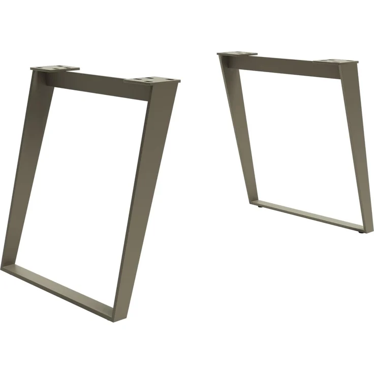 Tischgestell Metall Schräg Effektfinish Titan(2er-Set) – Bild 1