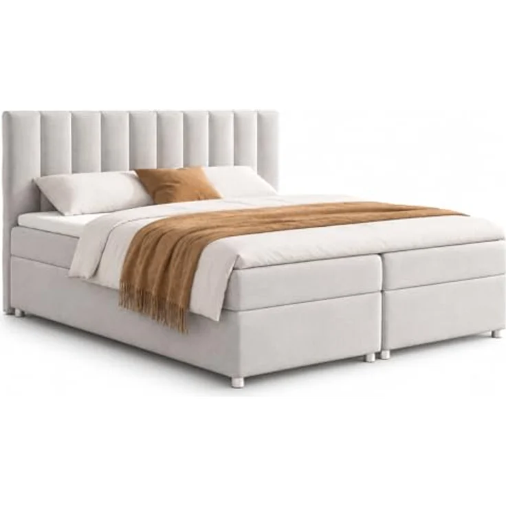 Best For Home Boxbett Trinity K-10, Silber, Boxspringbett 180x200 cm mit Bettkasten, Höhe ca. 18 cm – Bild 1