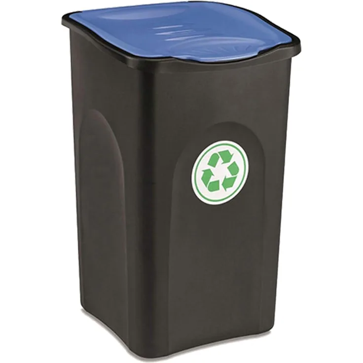 Stefanplast Mülleimer, 50 L Abfallbehälter 56x37x39cm Papierkorb Mülltrennung