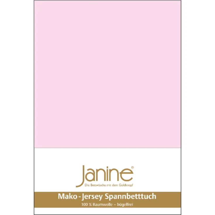 Janine Mako Jersey Spannbetttuch Bettlaken 180 - 200 x 200 cm OVP 5007 11 zartrosa