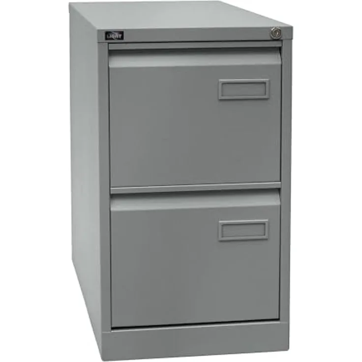 Bisley LIGHT Hängeregistraturschrank, einbahnig, DIN A4, 2 HR-Schubladen, Farbe silber