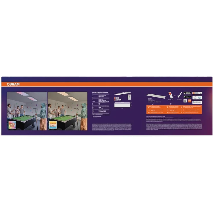 OSRAM SMART + WIFI PLANON MAGIC LED Panelleuchte, weiß, 36W, 3600lm, Weißlichtfunktion, dimmbar, dynamischer Magic-RGB Lichteffekt, lange Lebensdauer, App-steuerbar, einfache Montage, 2700-6500K – Bild 9