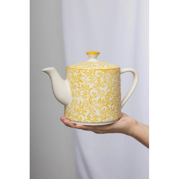 Tranquillo Teekanne aus Steinzeug RUSTIC 800ml Kanne spülmaschinengeeignet handgestempelt, 0.8 l, Filigranes Muster und formschönes Ausguss-Design für Tee & Kaffee – Bild 3