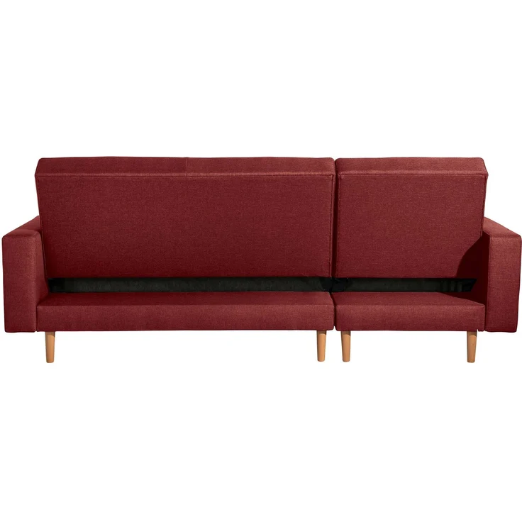 Funktionssofa mit Hocker Kattie Flachgewebe rot – Bild 10