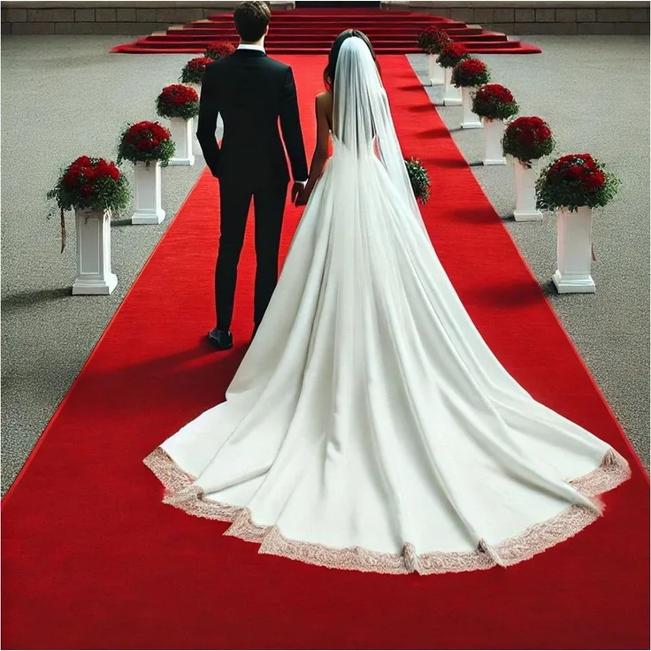 CHAKS Läufer Roter Teppich mit Samt Touch für Hochzeiten Geburtstage uvm.