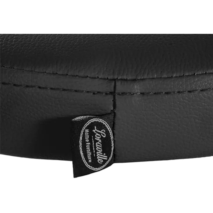 CLP Ponte Barhocker, Schwarz, höhenverstellbar 60-81 cm, runde Sitzfläche mit Kunstlederbezug, 360-Grad-Drehung, belastbar bis 120 kg – Bild 8