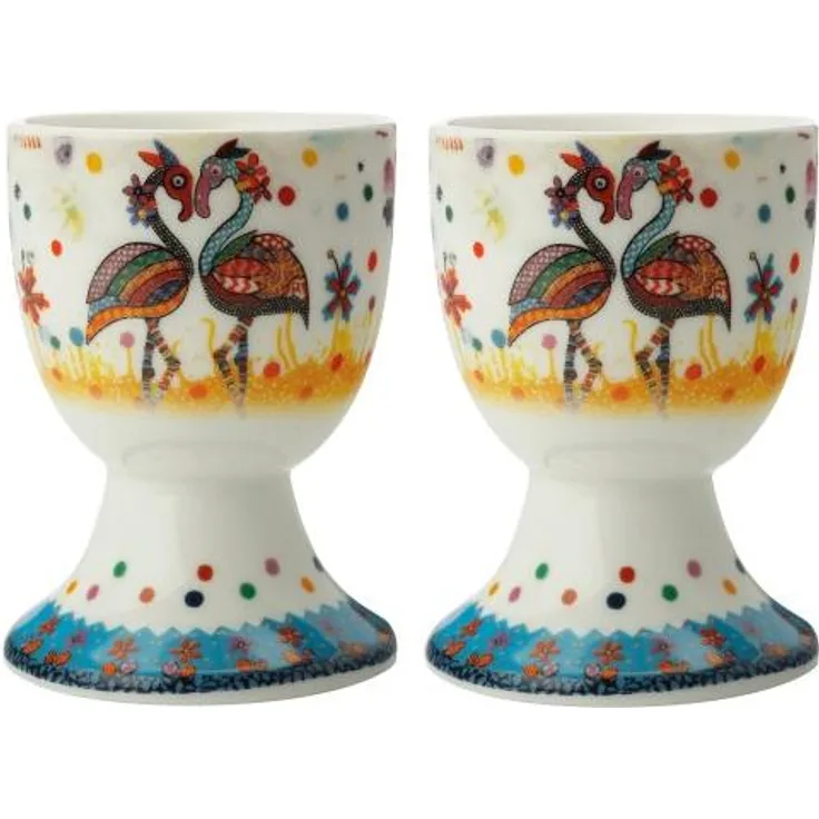 Maxwell & Williams Smile Style Eierbecher 2er-Set Flamboyant, Geschenkbox, Porzellan, DX0477
