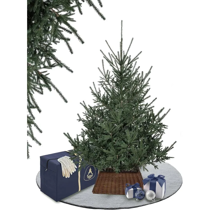 EveXmas Alpine Künstlicher Weihnachtsbaum Grün 190 cm – 599 Astspitzen, inkl. klappbarem Metallständer