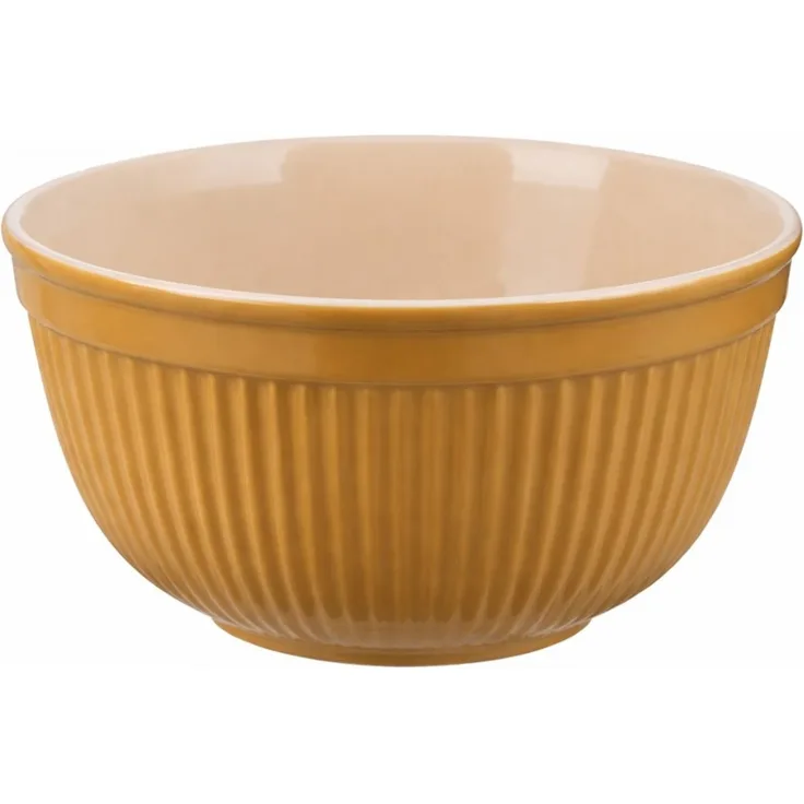 1x Schüssel Schale Groß D 26cm H 14cm Mynte Senfgelb Ib Laursen 2074-03