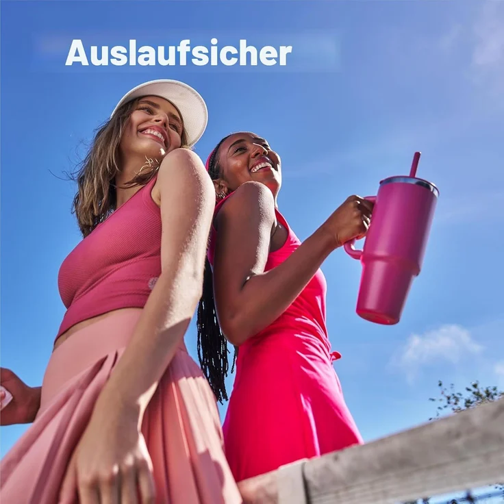 Hydro Flask Thermobecher All Around Travel Tumbler in den Größen 24 oz/ 32 oz / 40 oz, 1-tlg, Edelstahl, Thermo Cup mit Strohhalm – Bild 6