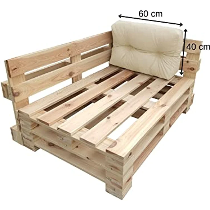chilly pilley Palettenkissen Wasserdicht Palettenauflage Palettenpolster Palettenmöbel Gartenkissen Wasserfest Wasserabweisend viele Größen und Farben (Seitenkissen 60x40. Creme) – Bild 3