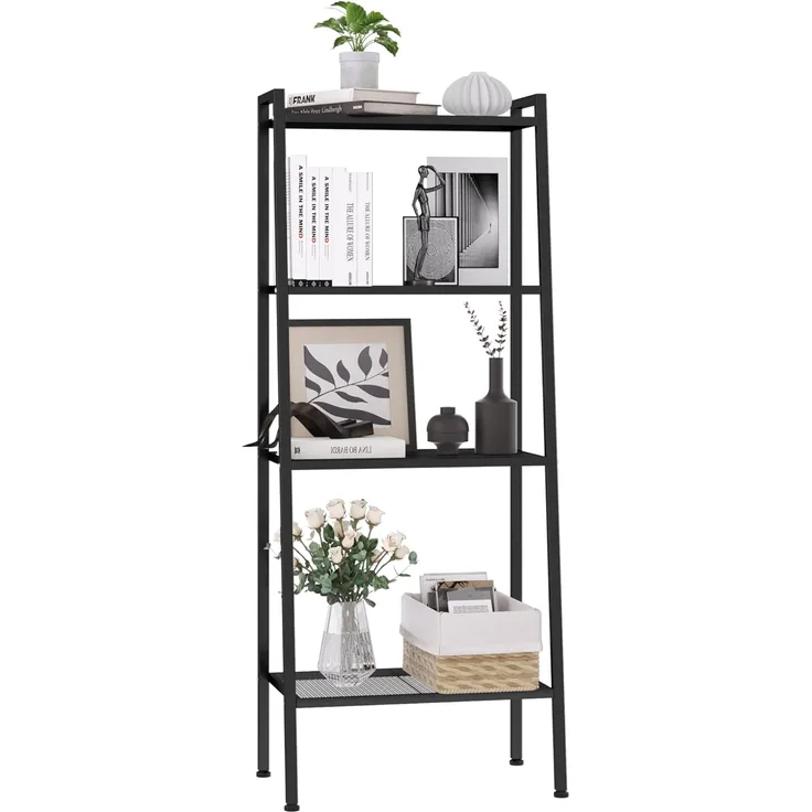 Homfa Bücherregal, Kinderregal mit 4 Ablagen Wandregal 113x59x12 cm
