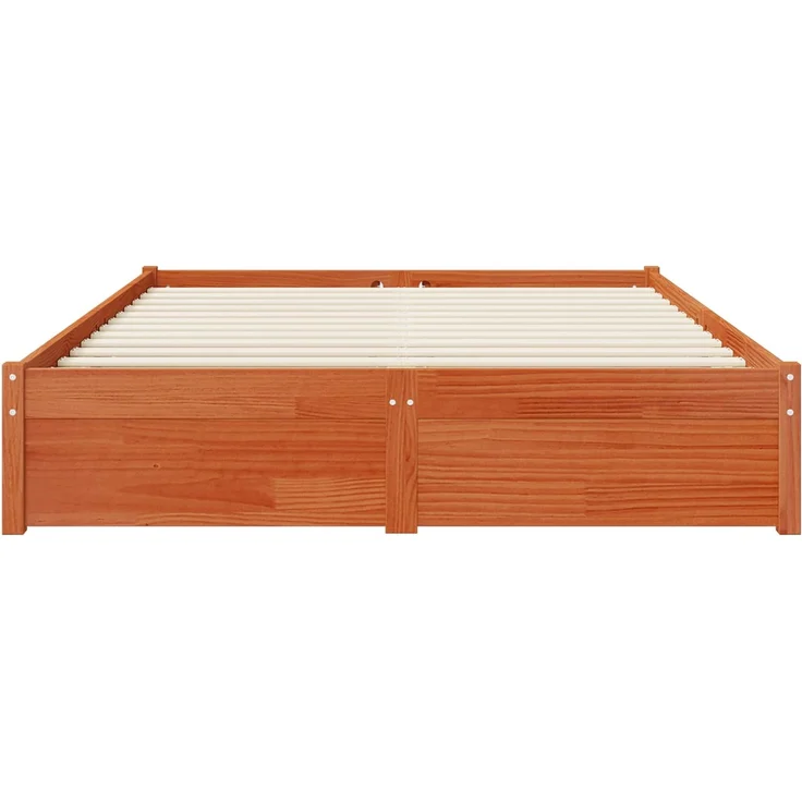vidaXL Bettrahmen mit Schubladen Wachsbraun Massivholz Kiefer 3423809 – Bild 6