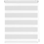 Lichtblick Doppelrollo Klemmfix ohne Bohren, Streifen, Blickdicht, Klemmträger-Montage, Sichtschutz, Wandmongtage, Deckenmontage, für Fenster und Türen Weiß,70x150 cm (B x L)