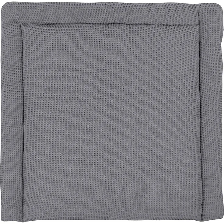 KraftKids Wickelauflage in Waffel Piqué grau, Wickelunterlage 75x70 cm (BxT), Wickelkissen