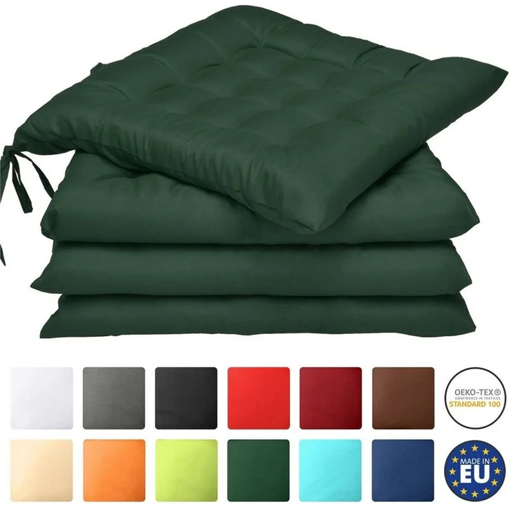 Beautissu Stuhlkissen Lea, 4er Set Suthlkissen 40x40x5cm – Bild 1