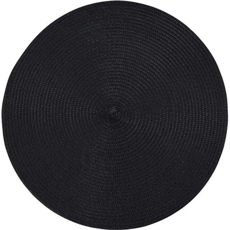 HAC24 Platzset 4er Set Platzmatte Abwaschbar Tischset Platzdeckchen Tisch Untersetzer, (Set, 4-St), Rund, Ø 38 cm, Bast-Optik