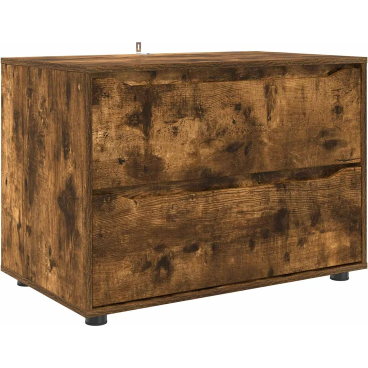 vidaXL Aufbewahrungsschrank 80 x 48 x 57 cm Holzwerkstoff Räuchereiche 888822 – Bild 2