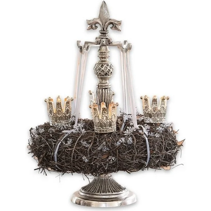 Mirabeau Adventskranz Kranzständer Edmond silber – Bild 4