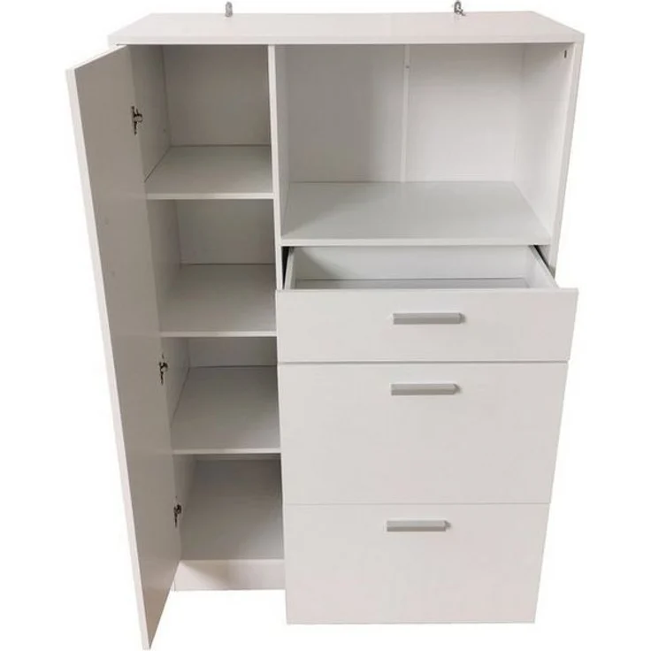 HTI-Line Küchenbuffet Küchenschrank Kombi L Blanca (Stück, 1-St, 1 Küchenschrank Kombi L Blanca) Küchenbuffet Mehrzweckschrank Mikrowellenschrank – Bild 3