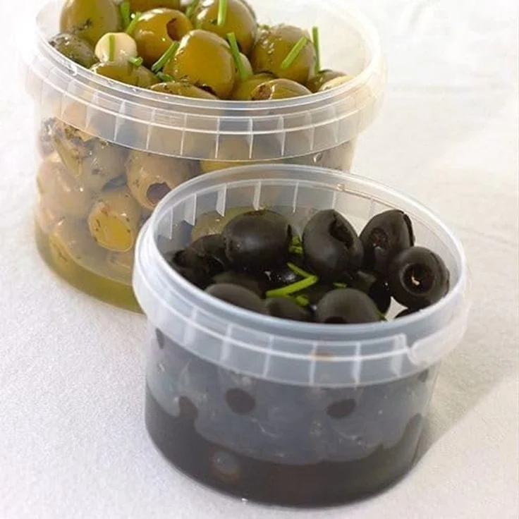 40 Feinkostbecher, PP rund 480 ml Ø 11,8 cm · 7 cm transparent mit Originalitätsverschluss – Bild 2