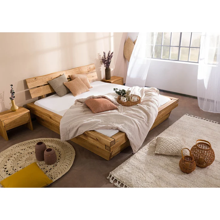Bett mit Bettkasten Wildeiche 180x200 natur geölt INNSBRUCK #280 – Bild 2