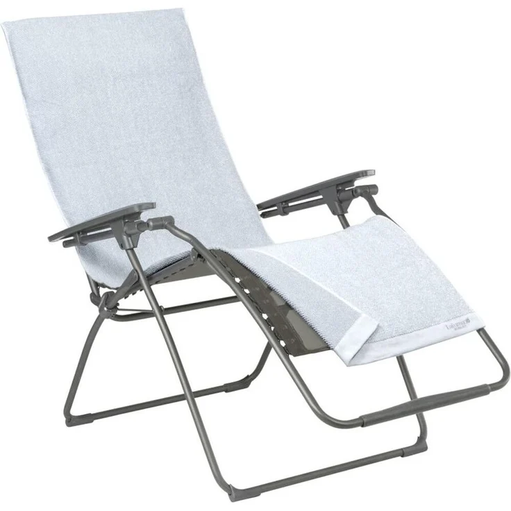 Lafuma 'Littoral' Frotteeauflage für Relaxliegen, Baumwolle, hellgrau, 180 x 60 cm – Bild 5