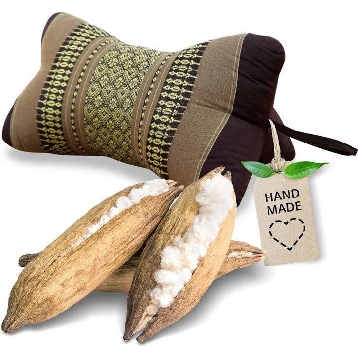 livasia Nackenstützkissen Knochenkissen, vegan und handgefertigt, Ø 15x32cm, Kapok