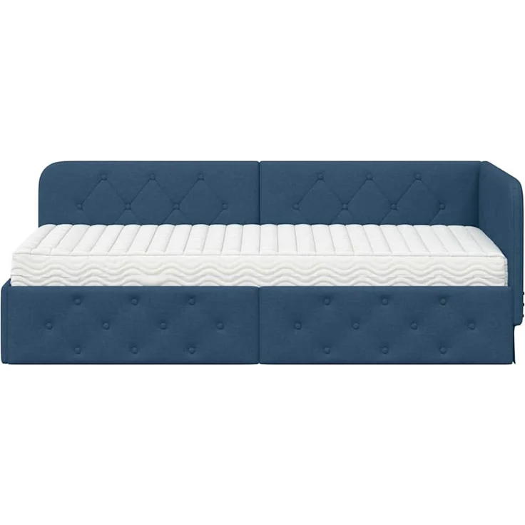 vidaXL Eckbettgestell Blau 80 x 200 cm Stoff 3394036 – Bild 4