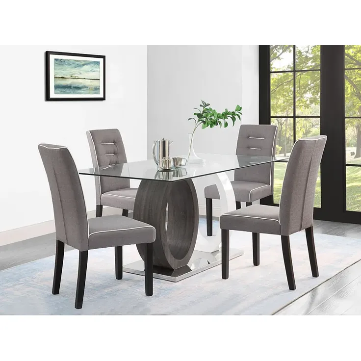 Stuhl 2er-Set Stoff GABELLE