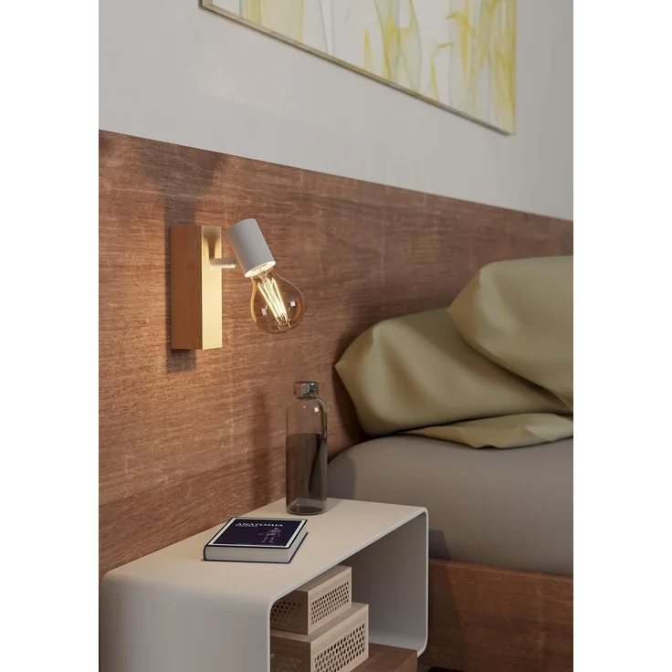 Eglo 33168 LED TOWNSHEND 3 braun, weiß E27 1X10W L:16,5cm B:5cm dimmbar – Bild 3